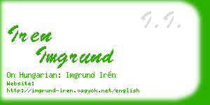 iren imgrund business card